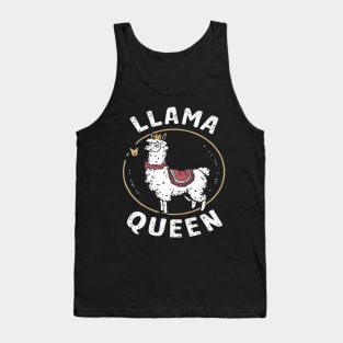 Llama Drama Queen Funny Llama posing shirt Tank Top